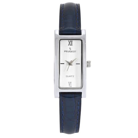 Everyday Rectangular Glossy Leather Watch- 35x18MM