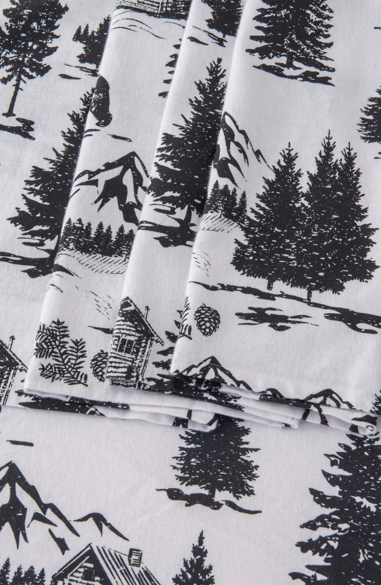 Woven & Weft Turkish Cotton Holiday Print Sheet Set, Alternate, color, December Frost