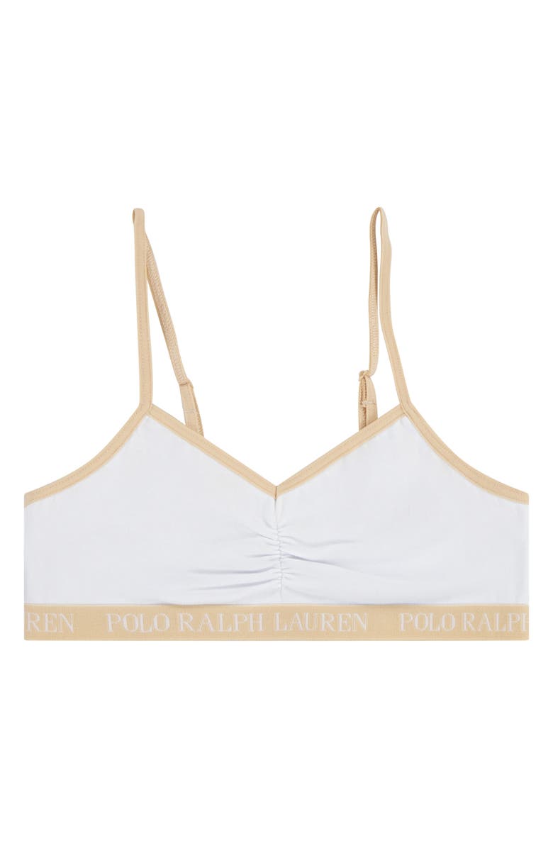 Ralph Lauren Kids' Assorted 2-Pack Stretch Cotton Bralettes, Alternate, color, Light Cream
