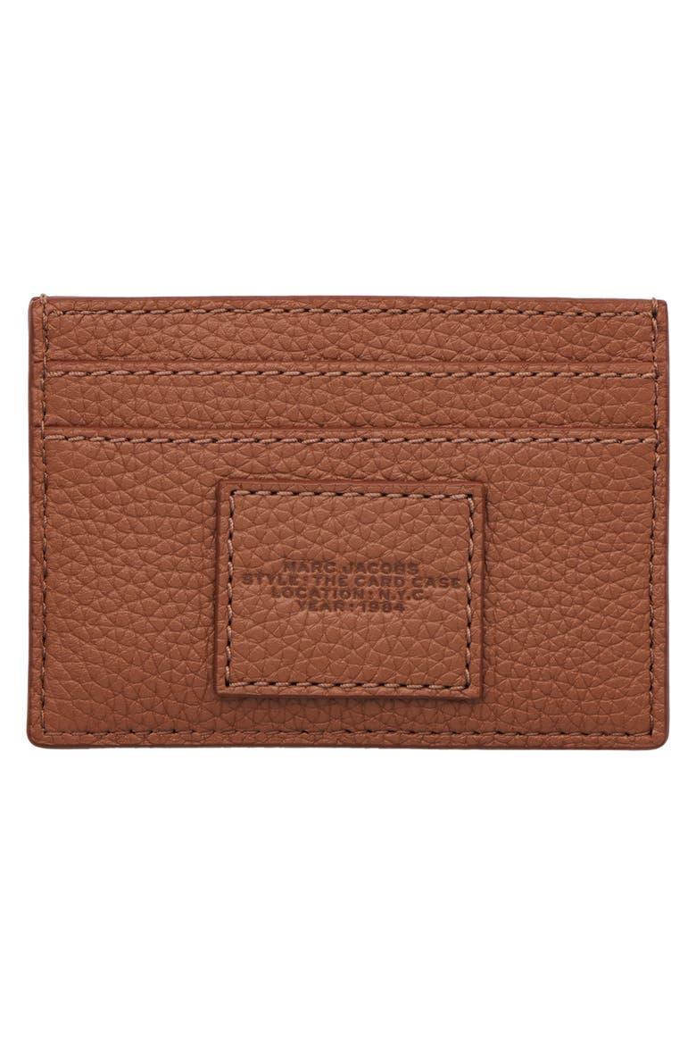 The Leather Card Case, Alternate, color, ARGAN OIL