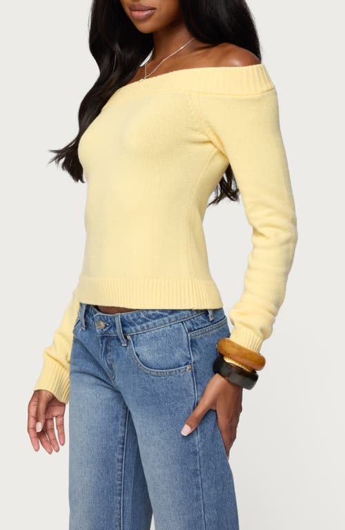 Edikted Elona Off The Shoulder Sweater In Multi