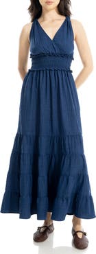 MAX STUDIO Empire Waist Tiered Maxi Dress