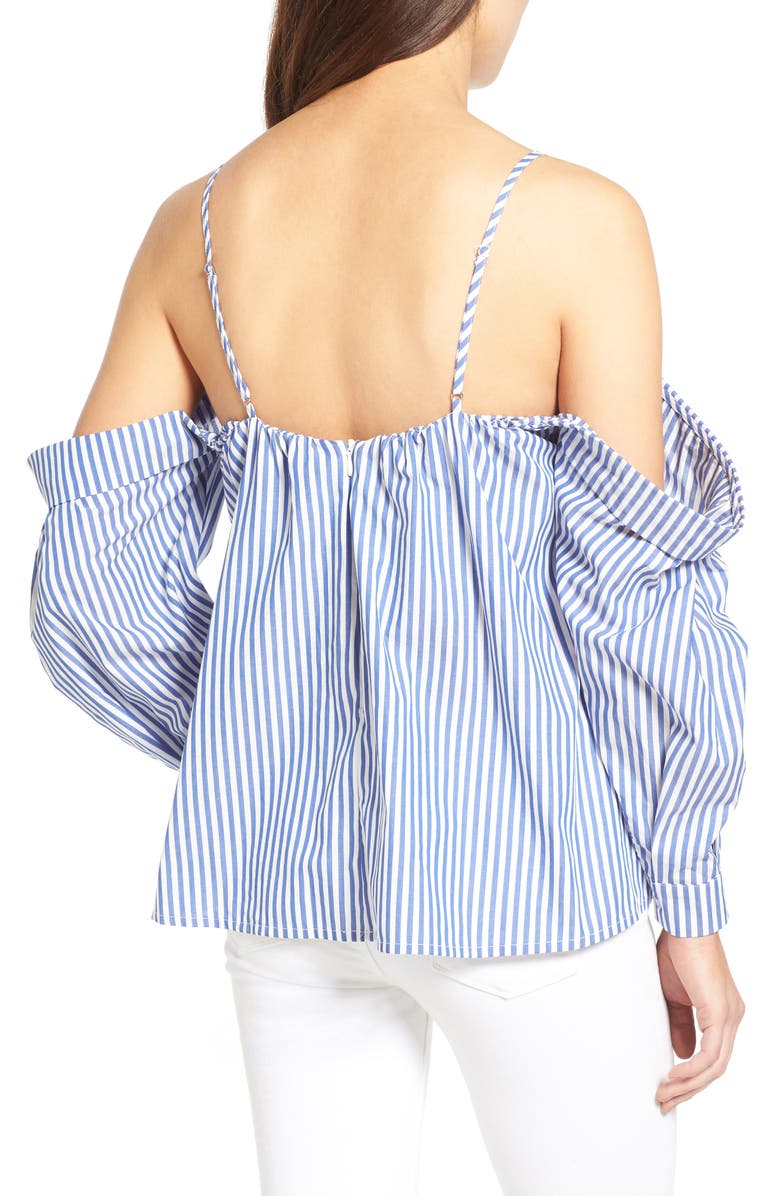 Bardot Paloma Cotton Off the Shoulder Top, Alternate, color, 