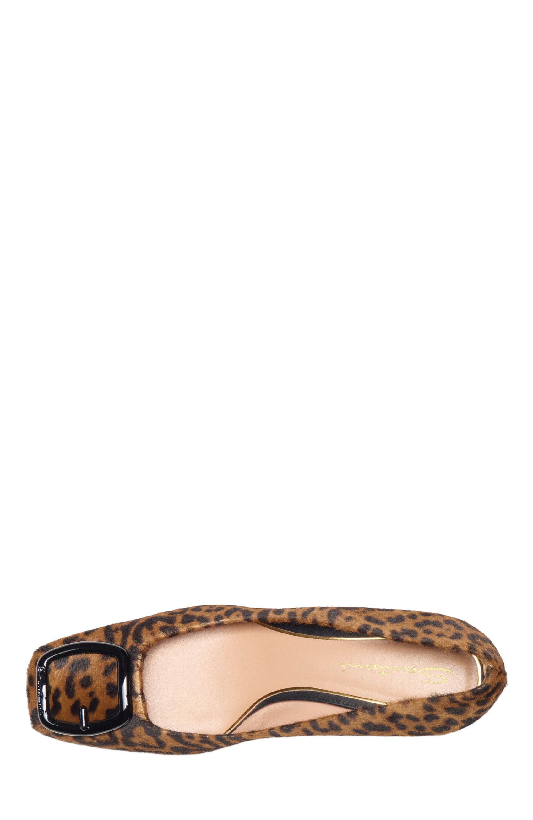 Santoni Women's animal-print cavallino mid-heel pump, Alternate, color, Brown