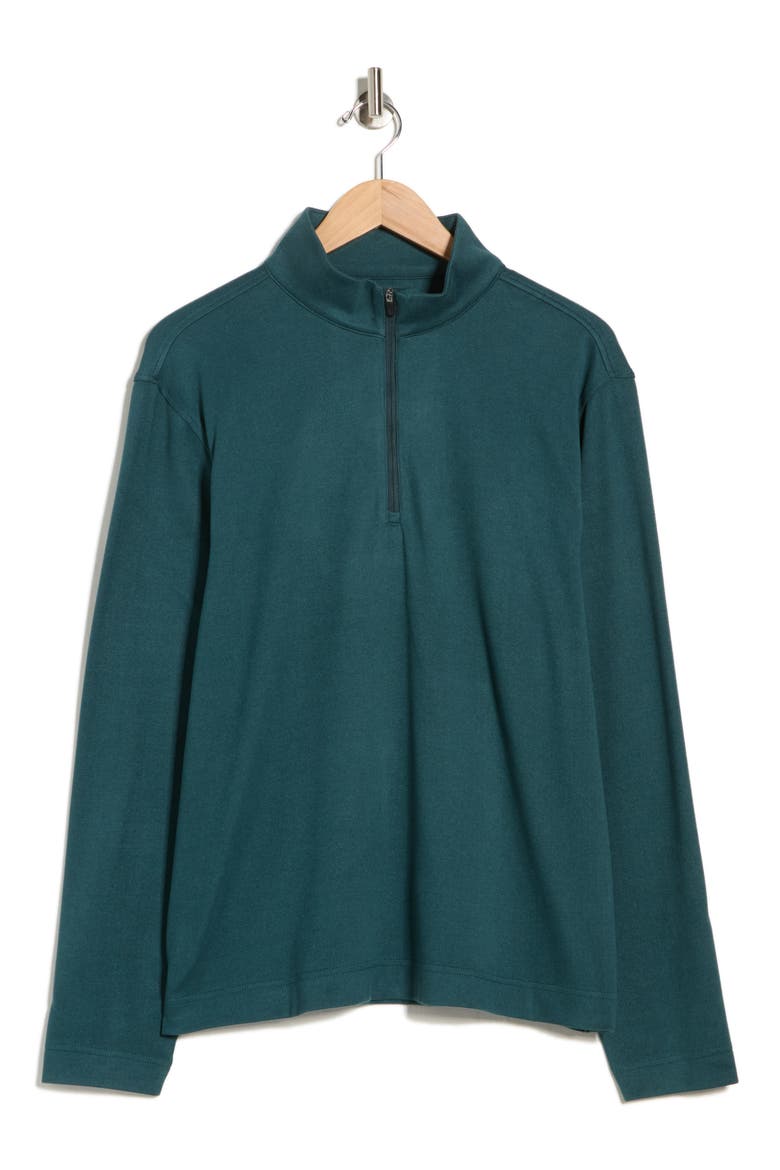 Quarter Zip Knit Pullover, Alternate, color, DARK SEA