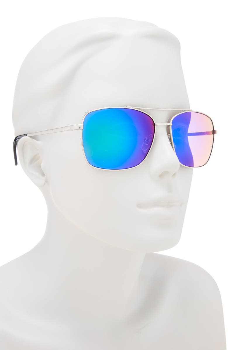 Vince Camuto 60mm Navigator Sunglasses, Alternate, color, Silver