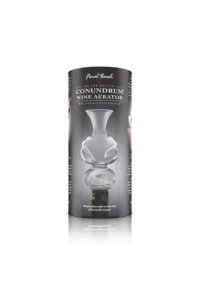 On The Bottle Conundrum Wine Aerator, Glass & BPA-Free Silicone, Alternate, color, Clear
