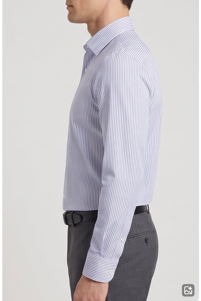 Vertical Stripe Dress Shirt, Alternate, color, LIGHT BLUE