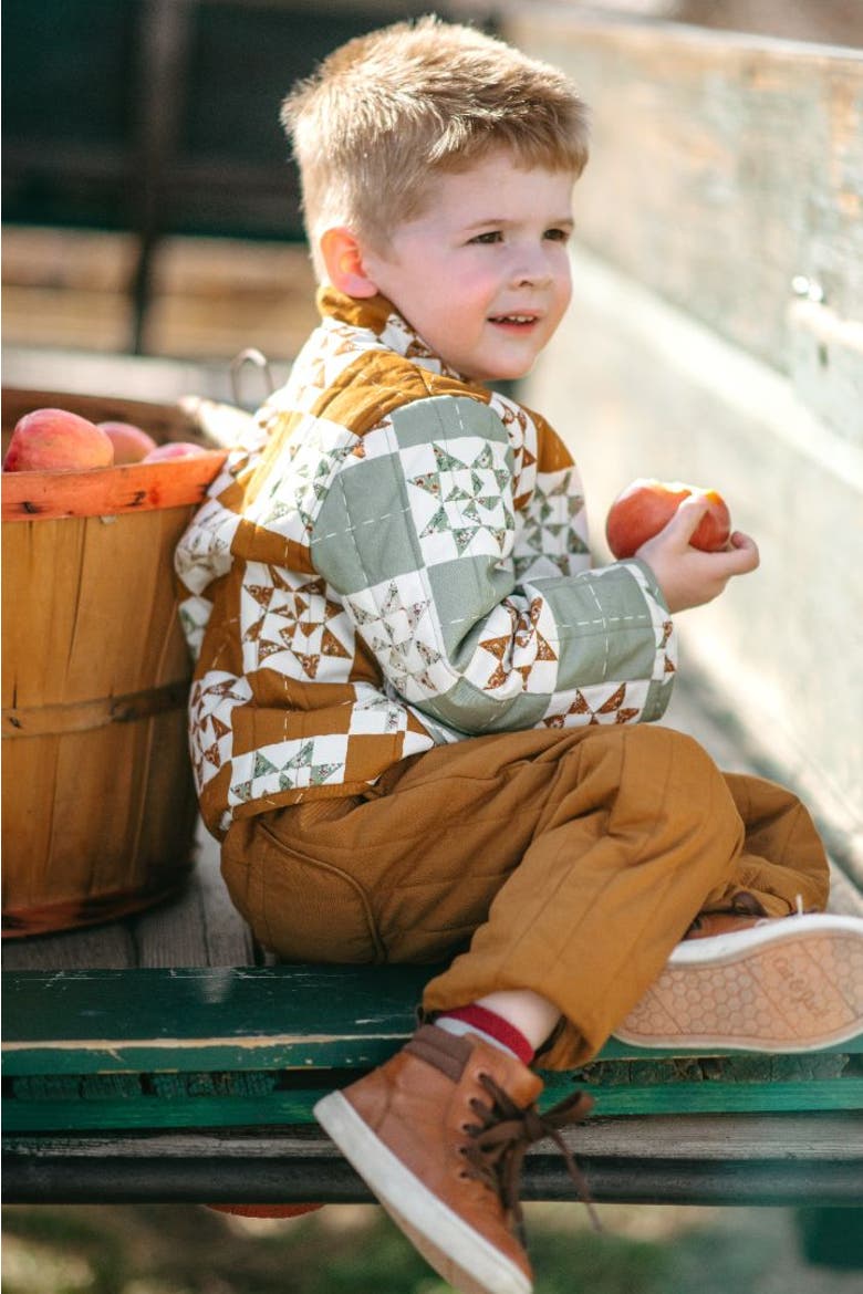 Quilted Pants, Alternate, color, Golden Brown