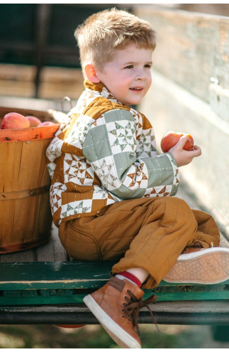 Milkbarn Quilted Pants, Alternate, color, Golden Brown