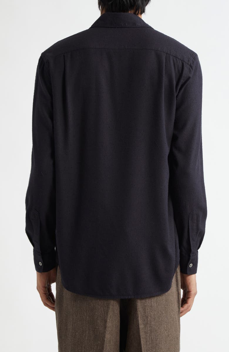 OUR LEGACY Classic Silk Button-Up Shirt, Alternate, color, Black Silk