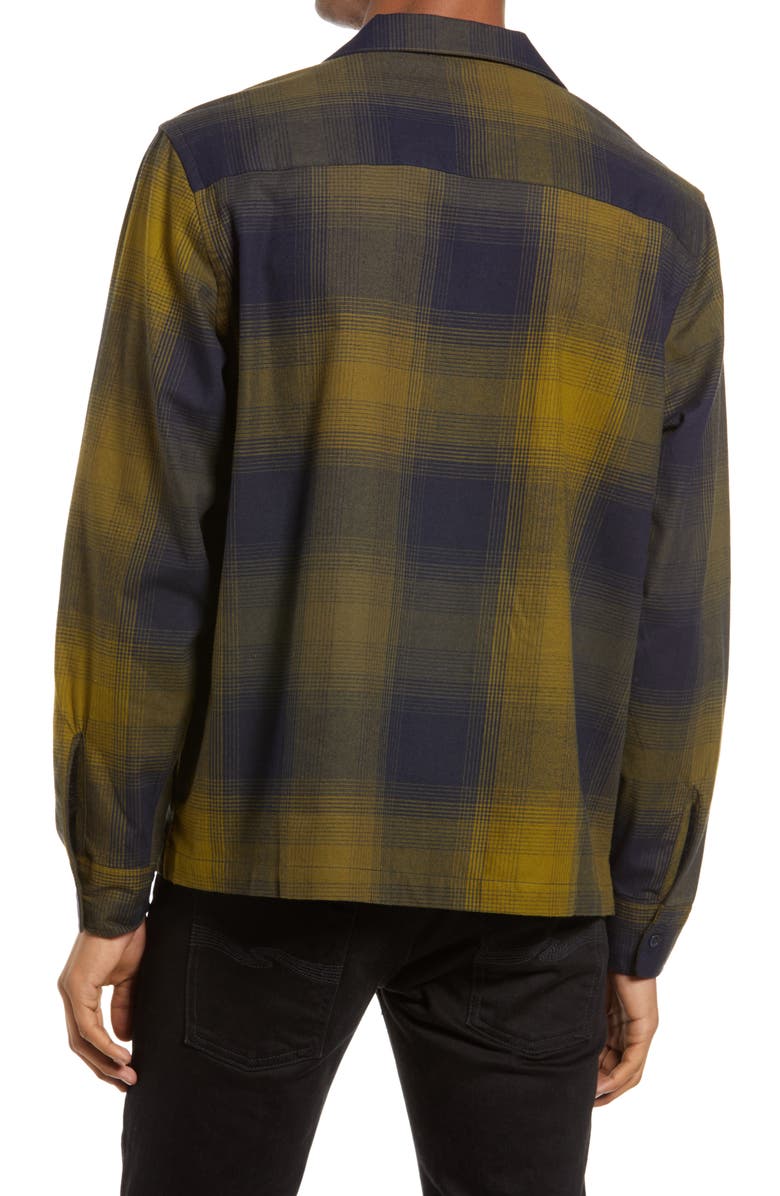 Saturdays NYC Marco Plaid Flannel Men's Button-Up Shirt, Alternate, color, 