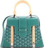 Pre-Owned Goyard Saigon Top Handle Bag Coated Canvas with Leather PM