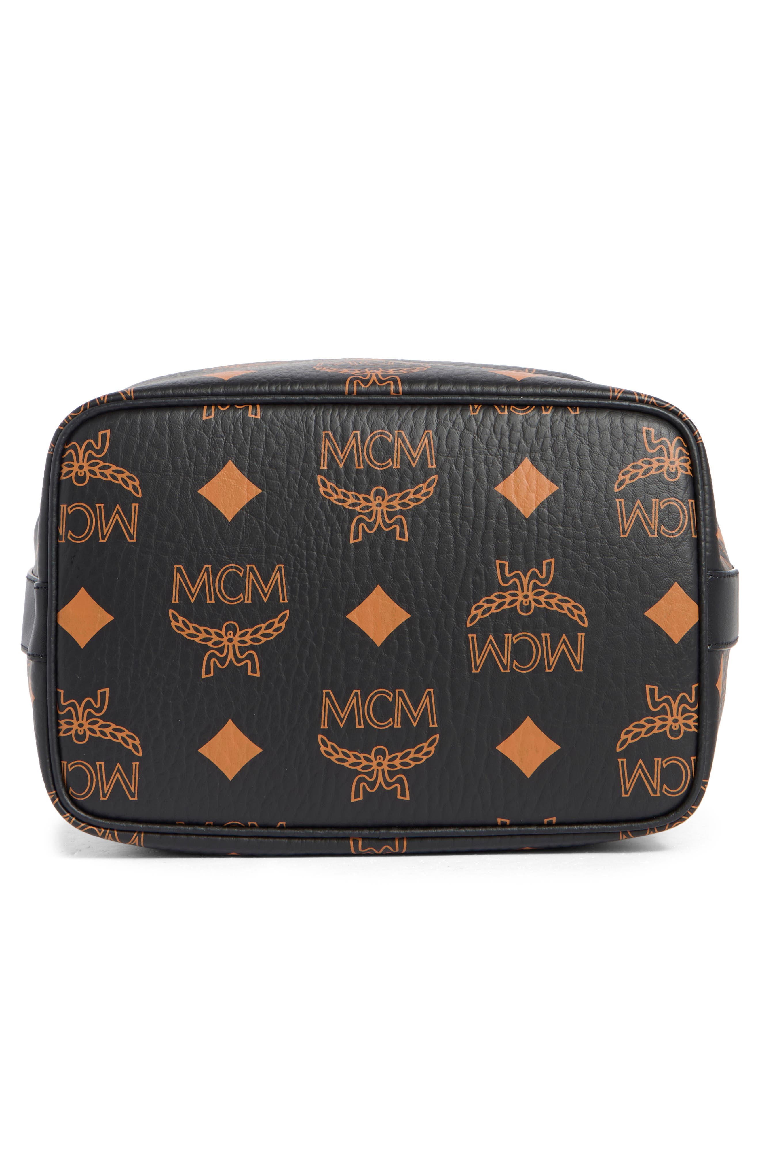 MCM Dessau Monogram Bucket Bag, Alternate, color, 