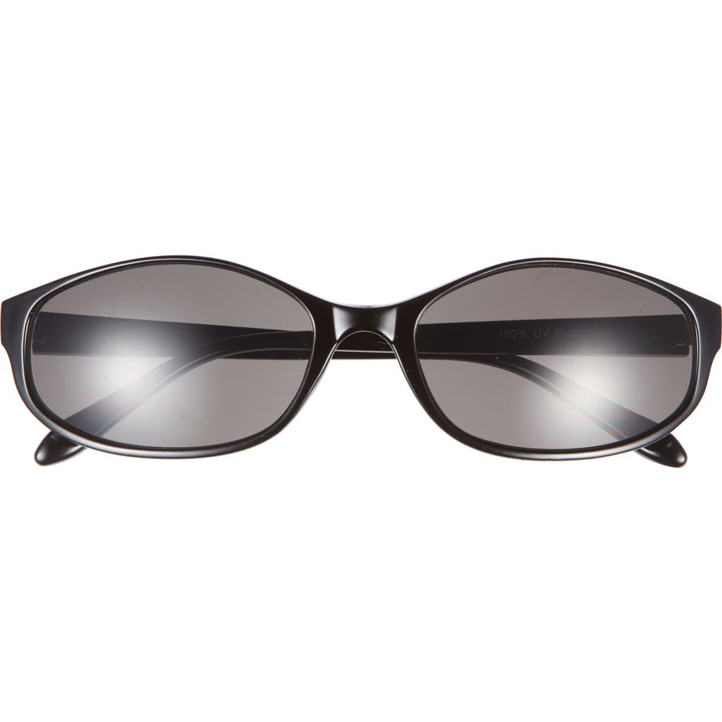 Bp. Oval Wrap Sunglasses In Black