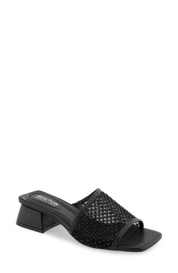 Reaction Kenneth Cole Buenita Slide Sandal In Black/black Mesh