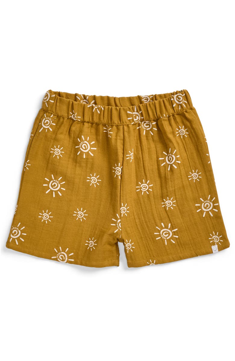 MORI Sun Muslin Shorts, Main, color, Sun Gardenia