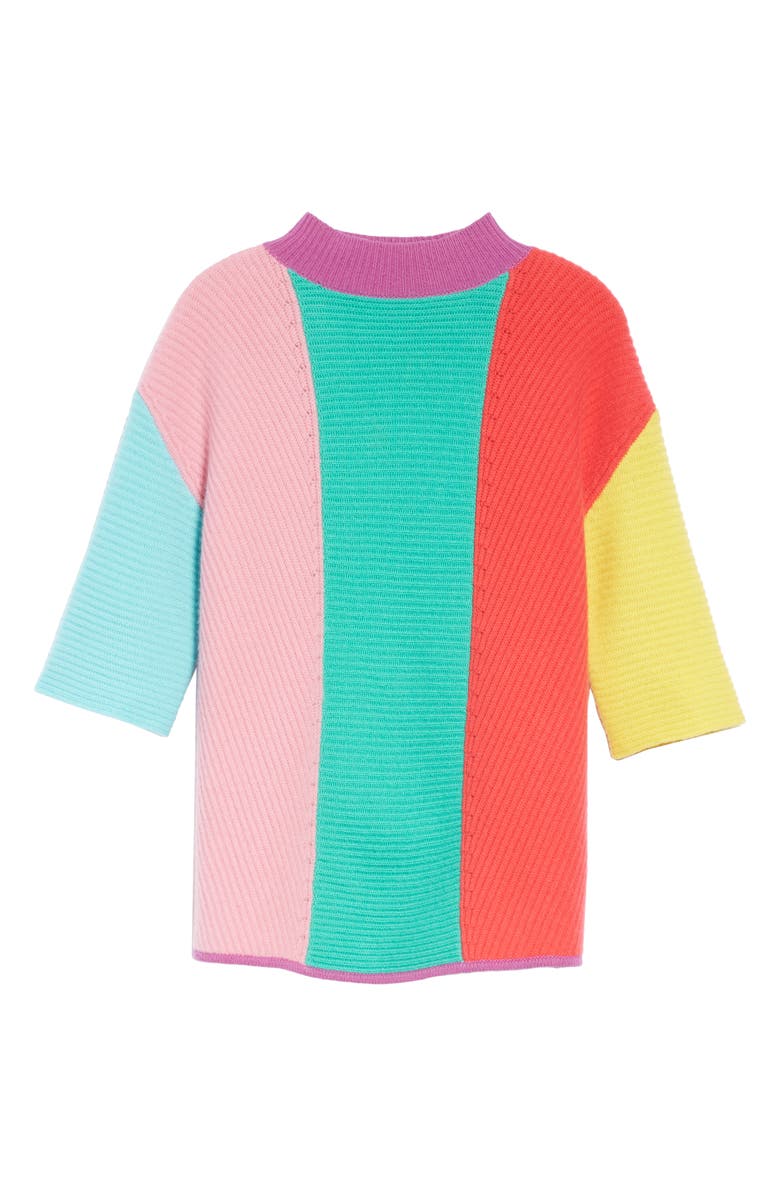 Victor Glemaud Stripe Short Sleeve Cashmere Sweater, Alternate, color,
