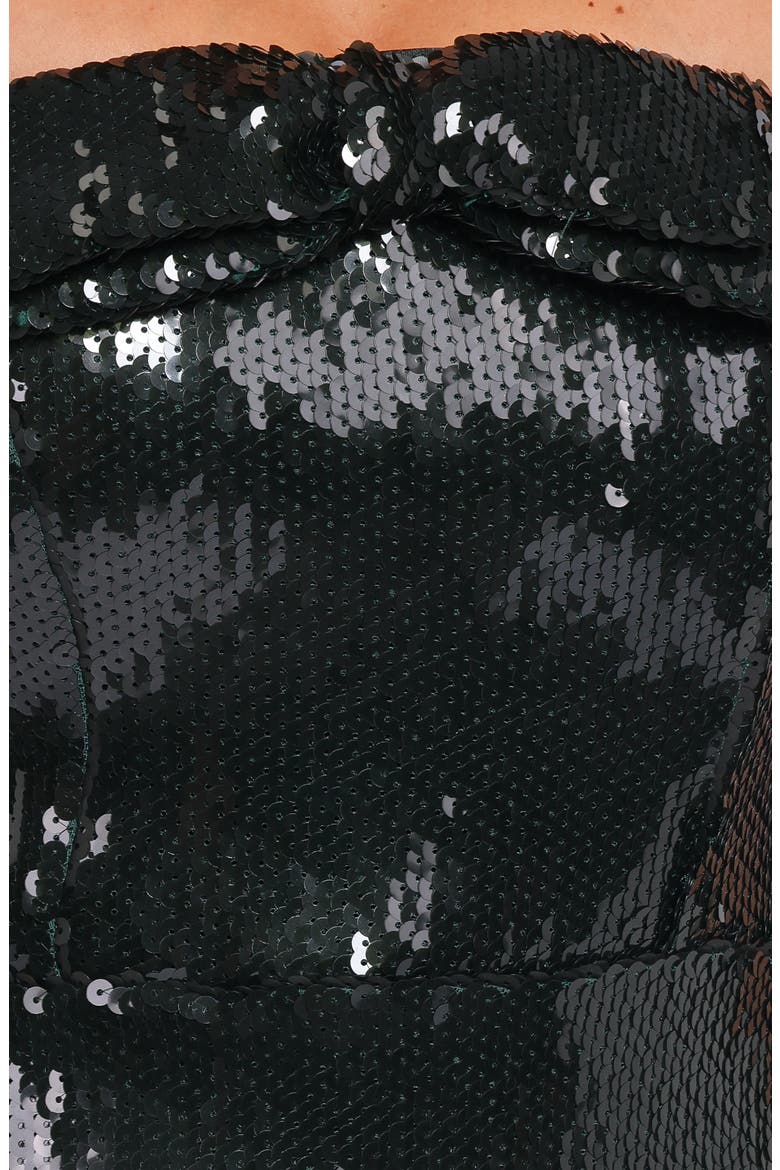 Sadie Bow Sequin Strapless Mini Dress, Alternate, color, GREEN SEQUIN