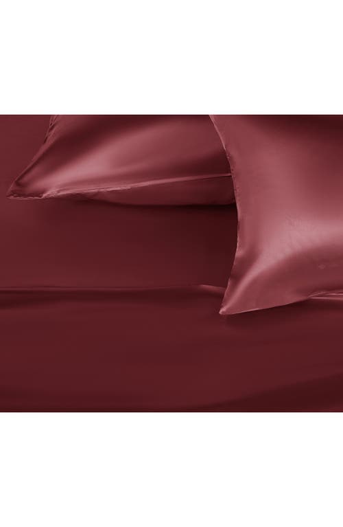 Martex Elegance Satin Sheet Set In Merlot