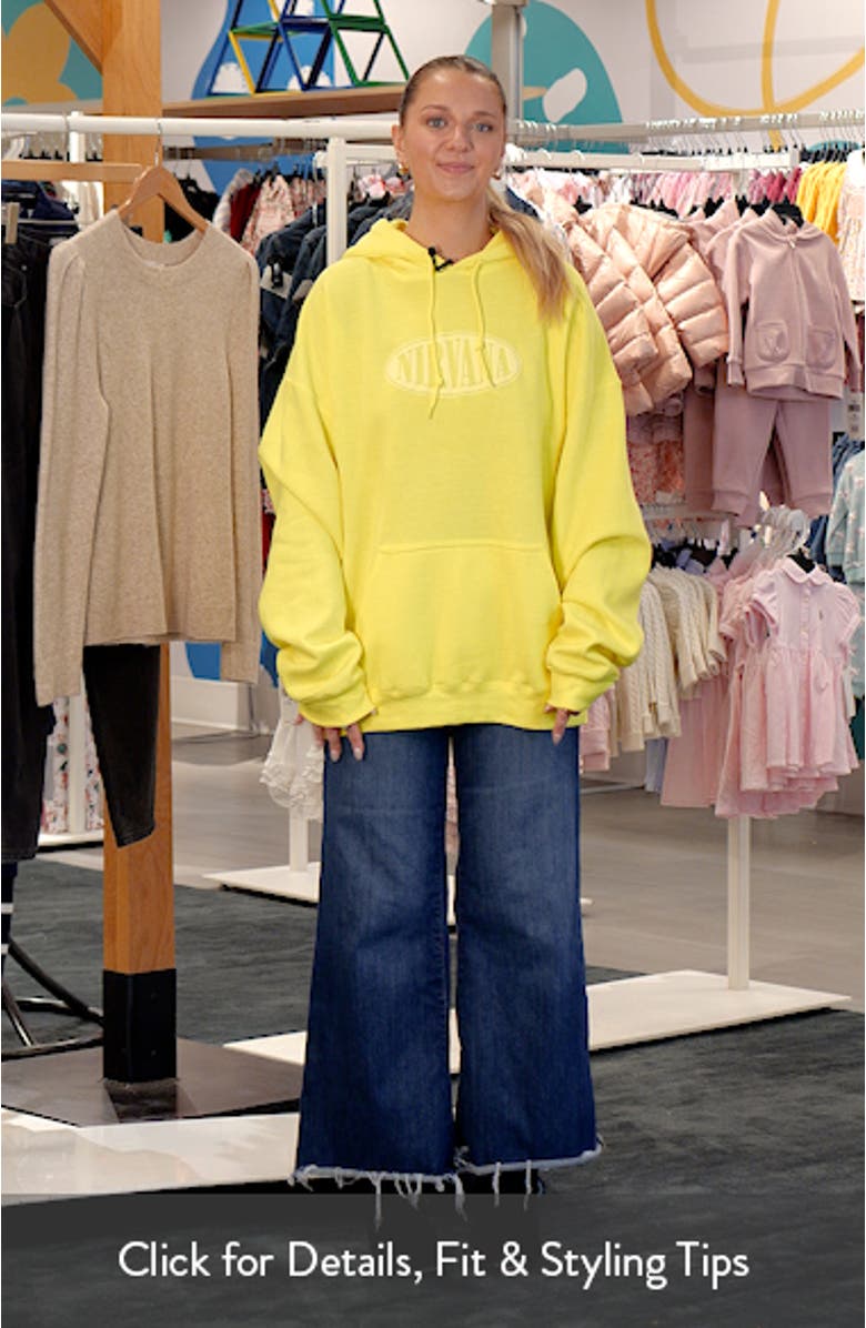 Nirvana Puff Print Logo Graphic Hoodie, sales video thumbnail