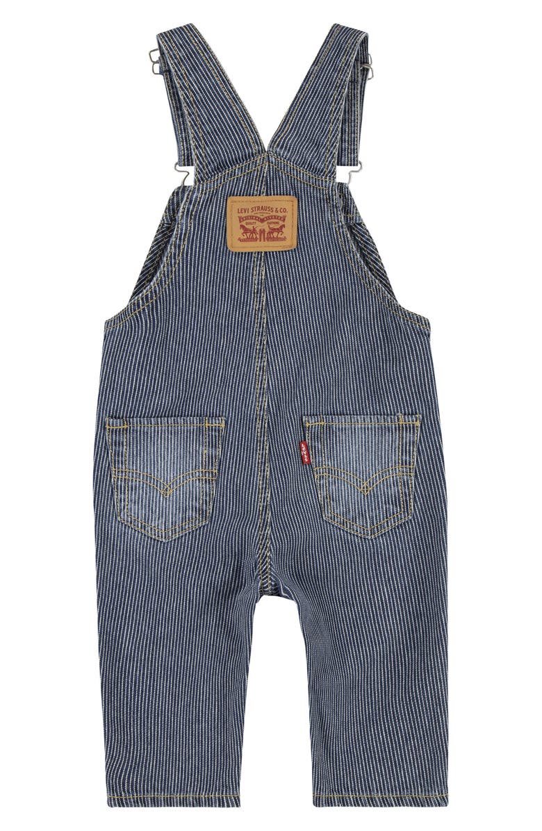 Levi's Railroad Stripe Cotton Overalls, Alternate, color, Yucatan