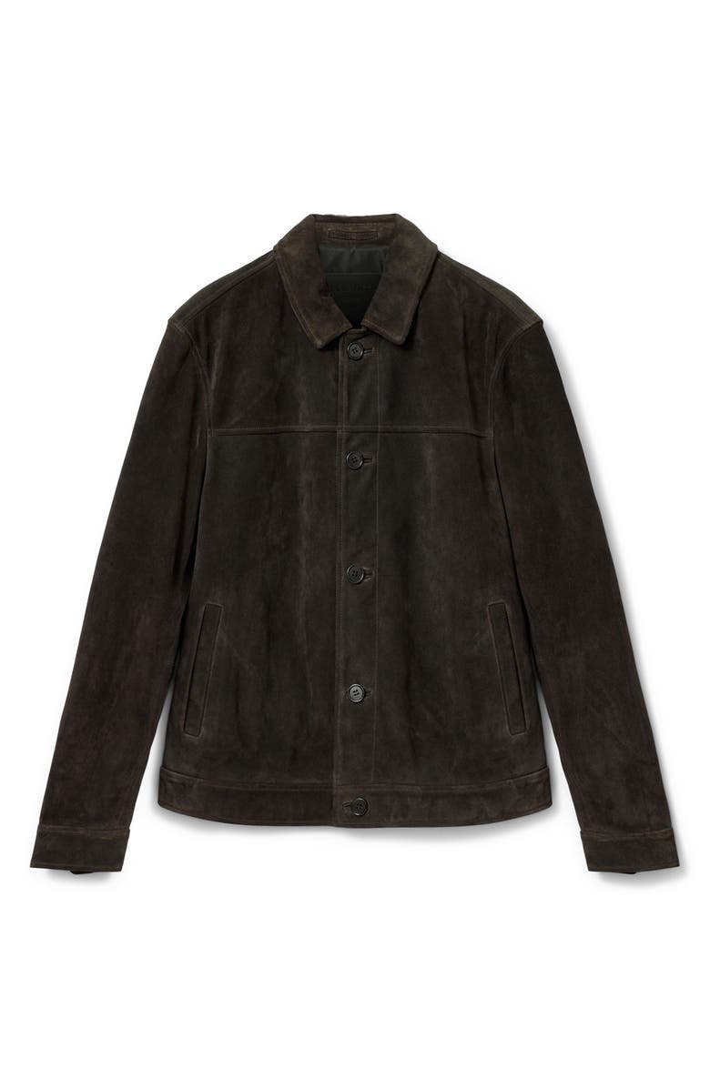 AllSaints Nates Suede Jacket, Alternate, color, Tanner Black