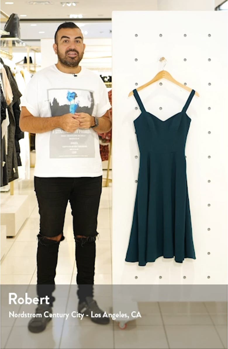 Alina Crepe Fit & Flare Cocktail Dress, sales video thumbnail