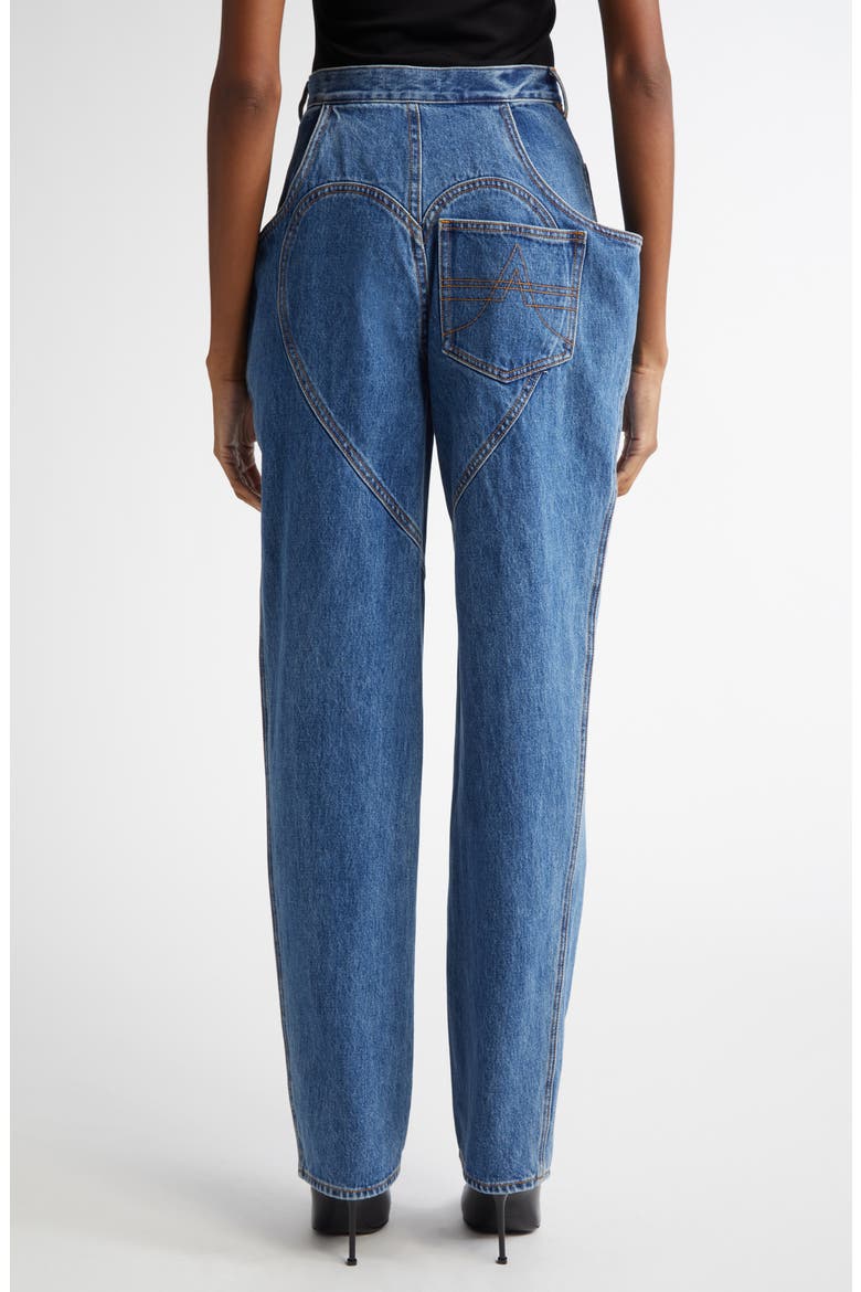 Flare Pocket Jeans, Alternate, color, MEDIUM BLUE