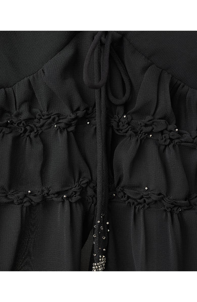 MANGO TEEN Beaded Camisole, Alternate, color, Black