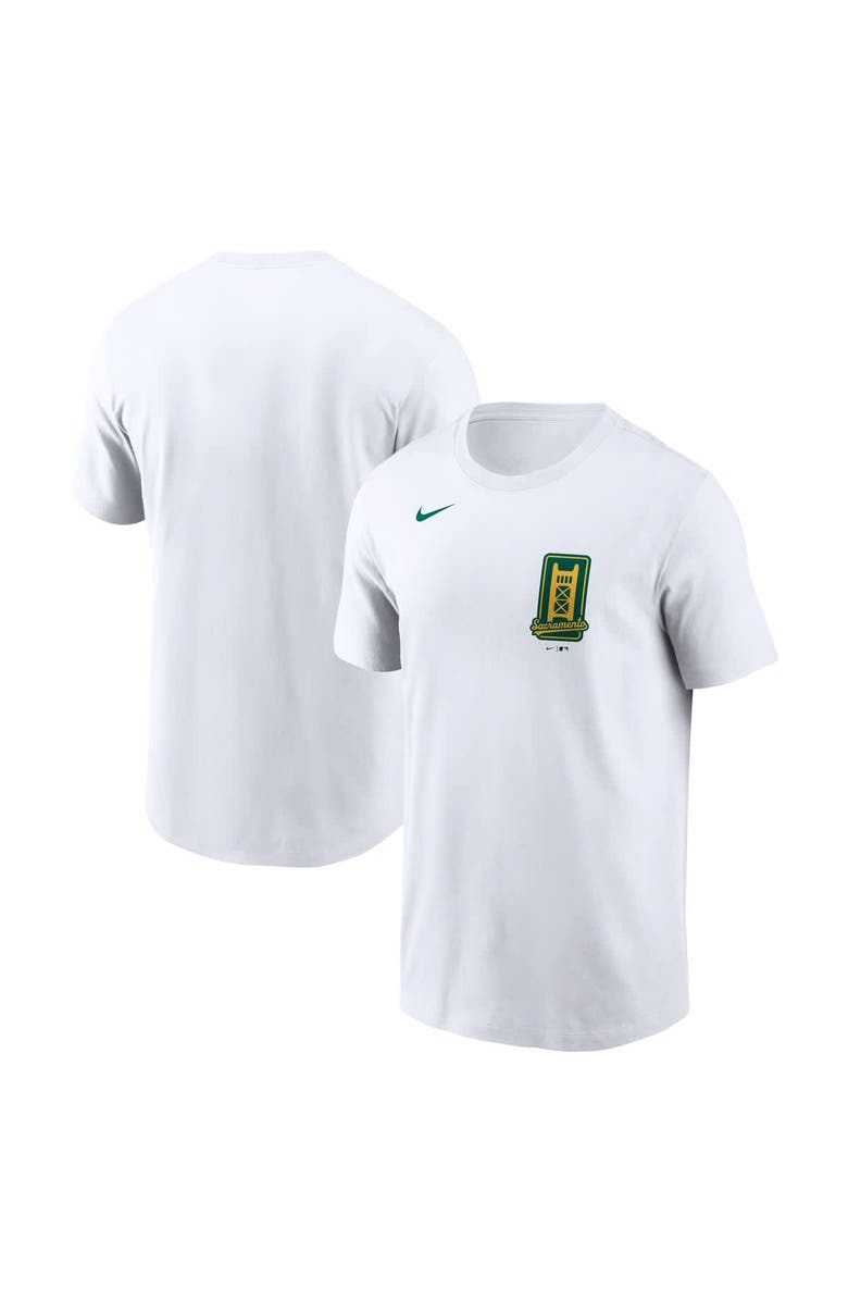 Nike Men's Nike White Athletics New Logo T-Shirt, Alternate, color, White