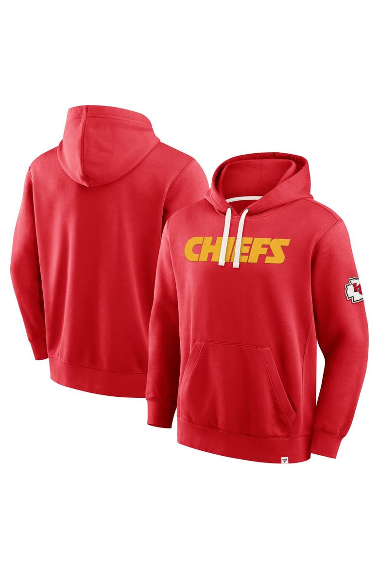 Men's Fanatics Red Kansas City Chiefs New Horizons Heritage Pullover Hoodie, Main, color, Red