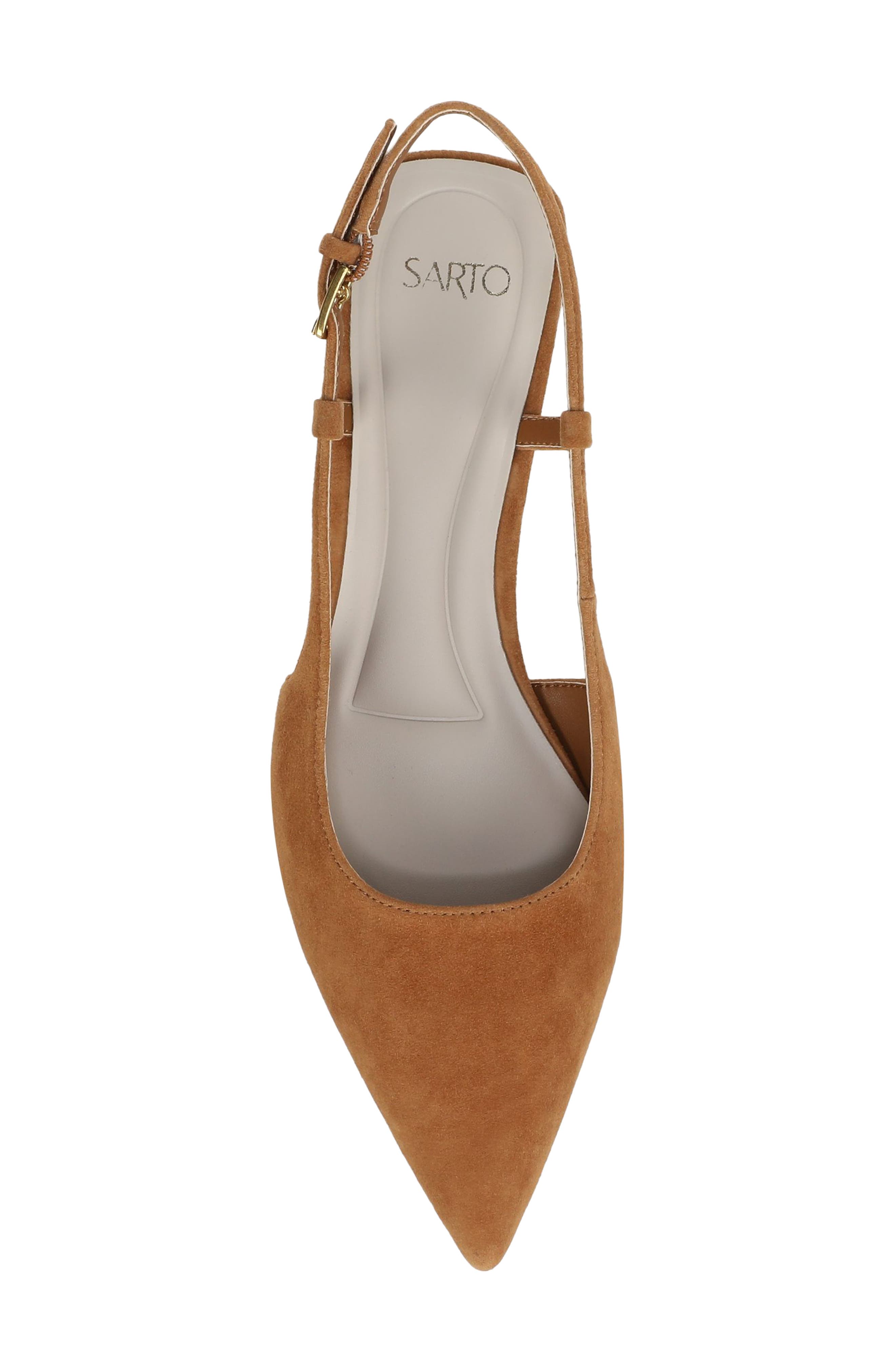 Amelie Slingback Pointed Toe Pump, Alternate, color, SADDLE