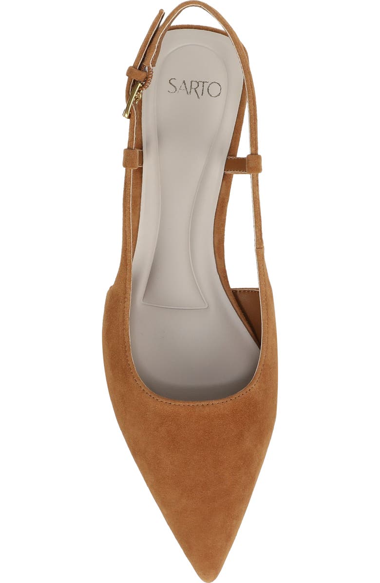SARTO by Franco Sarto Amelie Slingback Pointed Toe Pump, Alternate, color, Saddle