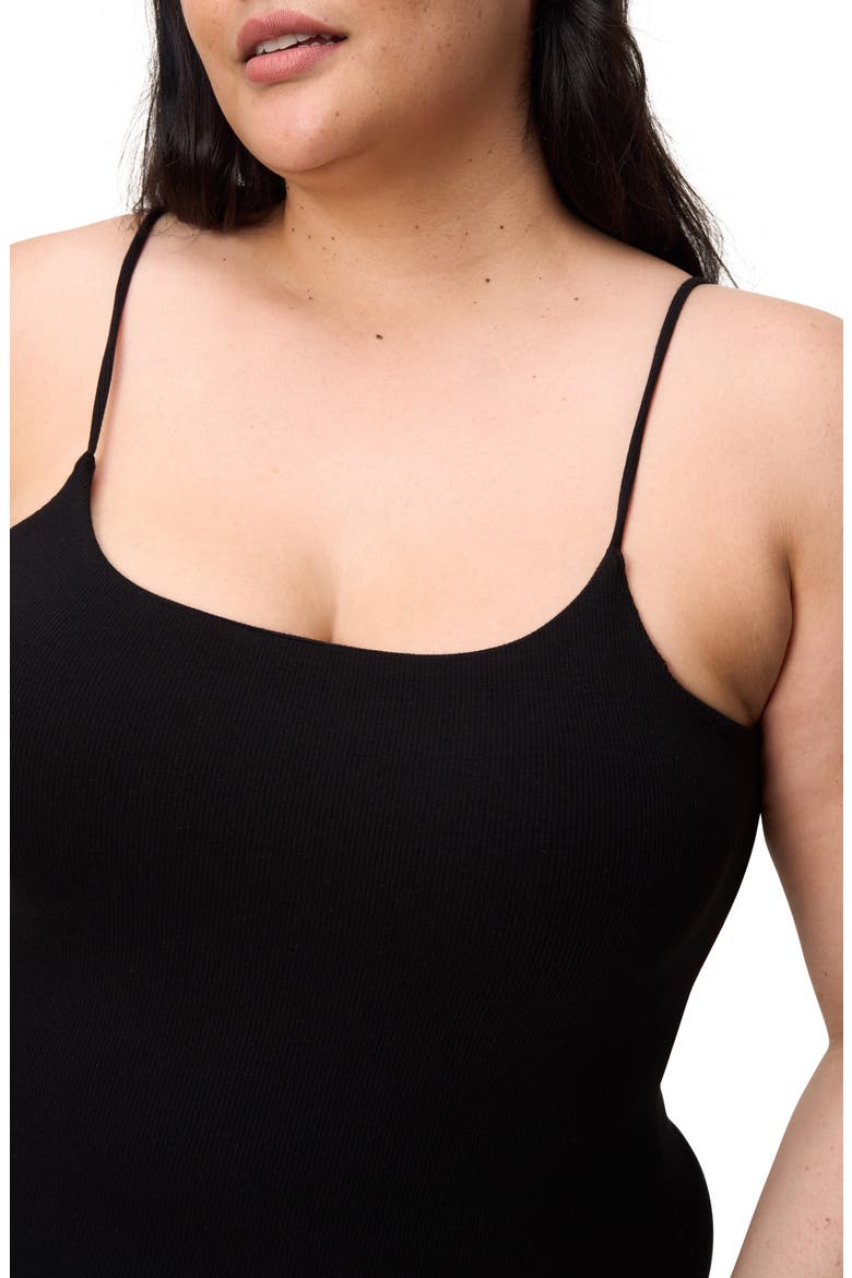 The Spaghetti Strap Midi Dress, Alternate, color, Onyx
