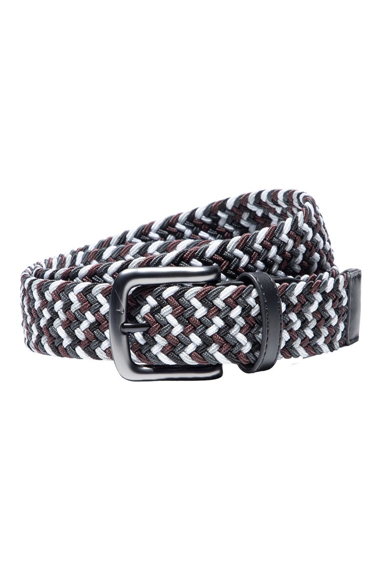 Stretch Woven Belt, Main, color, BURGUNDY MULTI