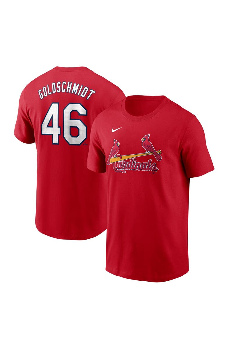 Nike Men's Nike Paul Goldschmidt Red St. Louis Cardinals Fuse Name & Number T-Shirt, Alternate, color,