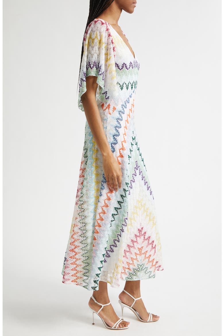 Midi Dress, Alternate, color, MULTICOLOR ON WHITE BASE
