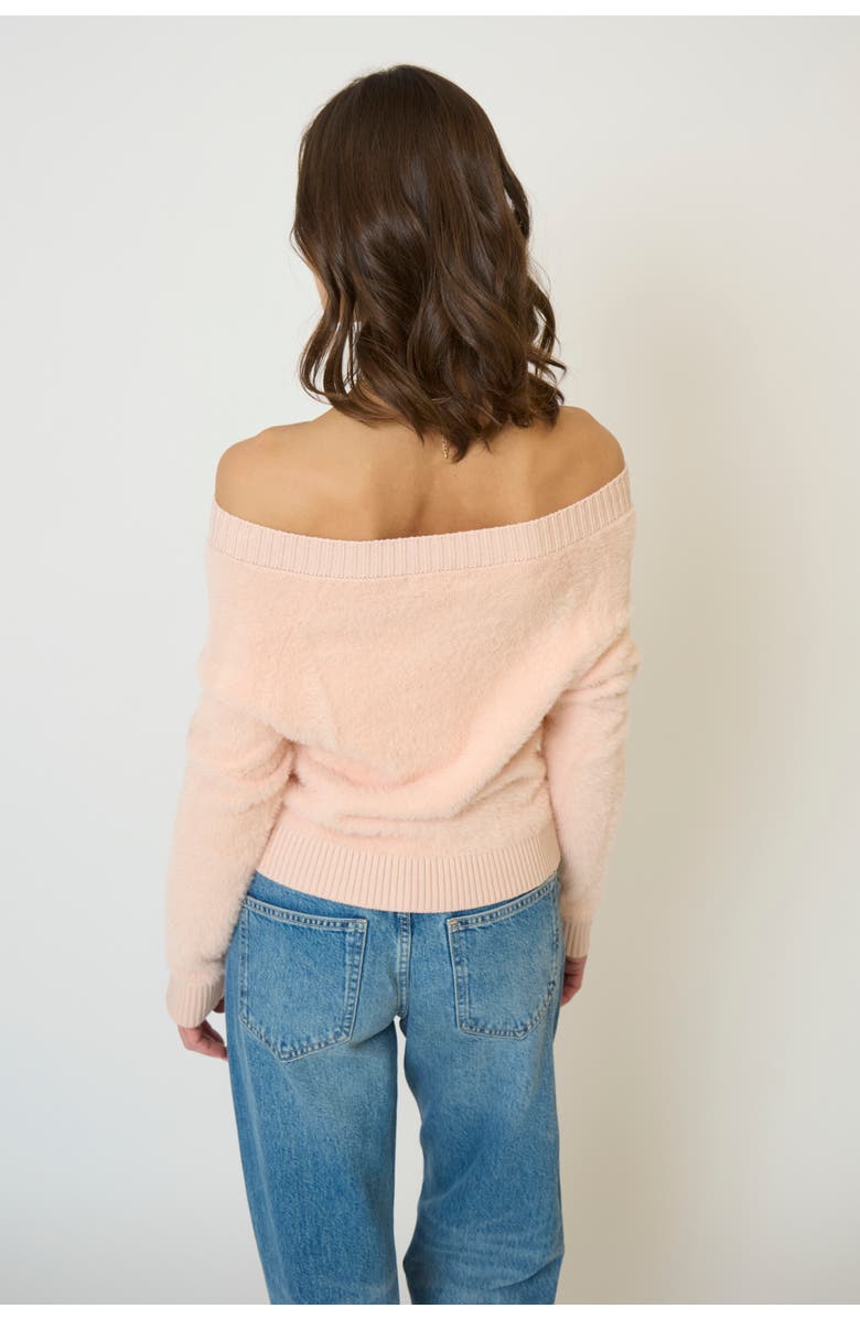 Central Park West Roman Eyelash Off Shoulder, Alternate, color, Blush
