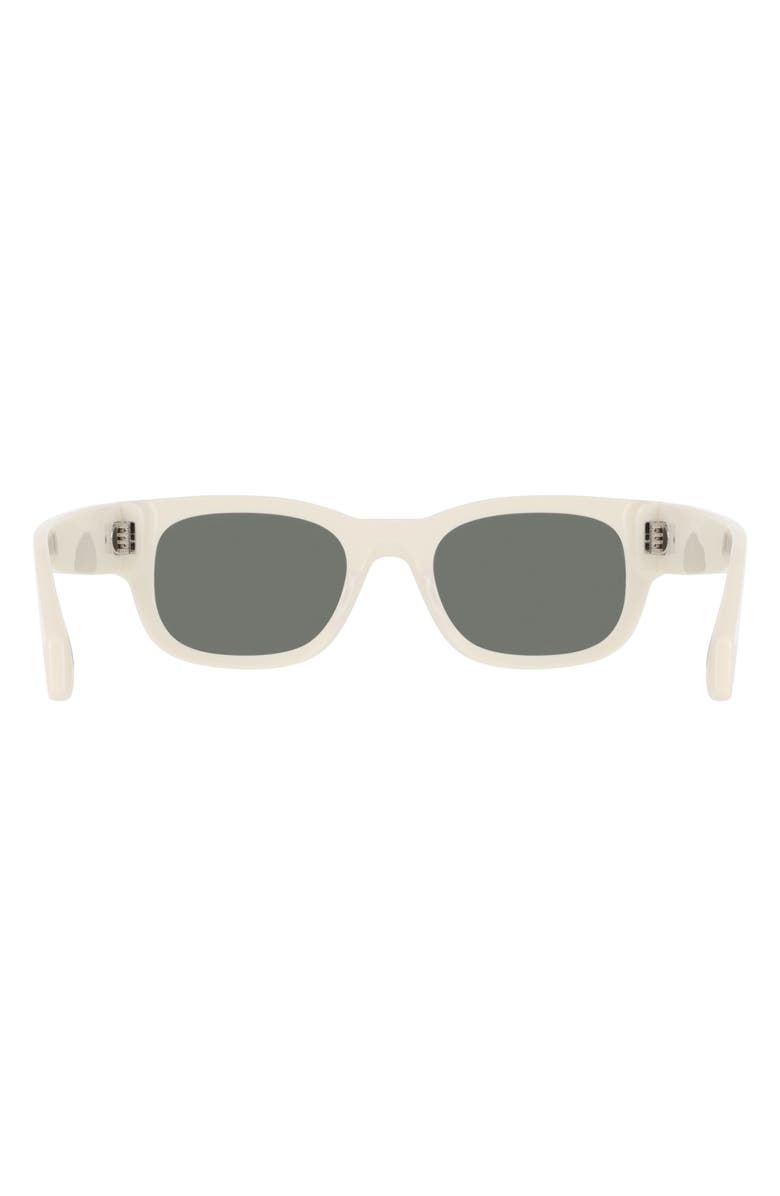 FERRAGAMO 51mm Modified Rectangular Sunglasses, Alternate, color, Ivory
