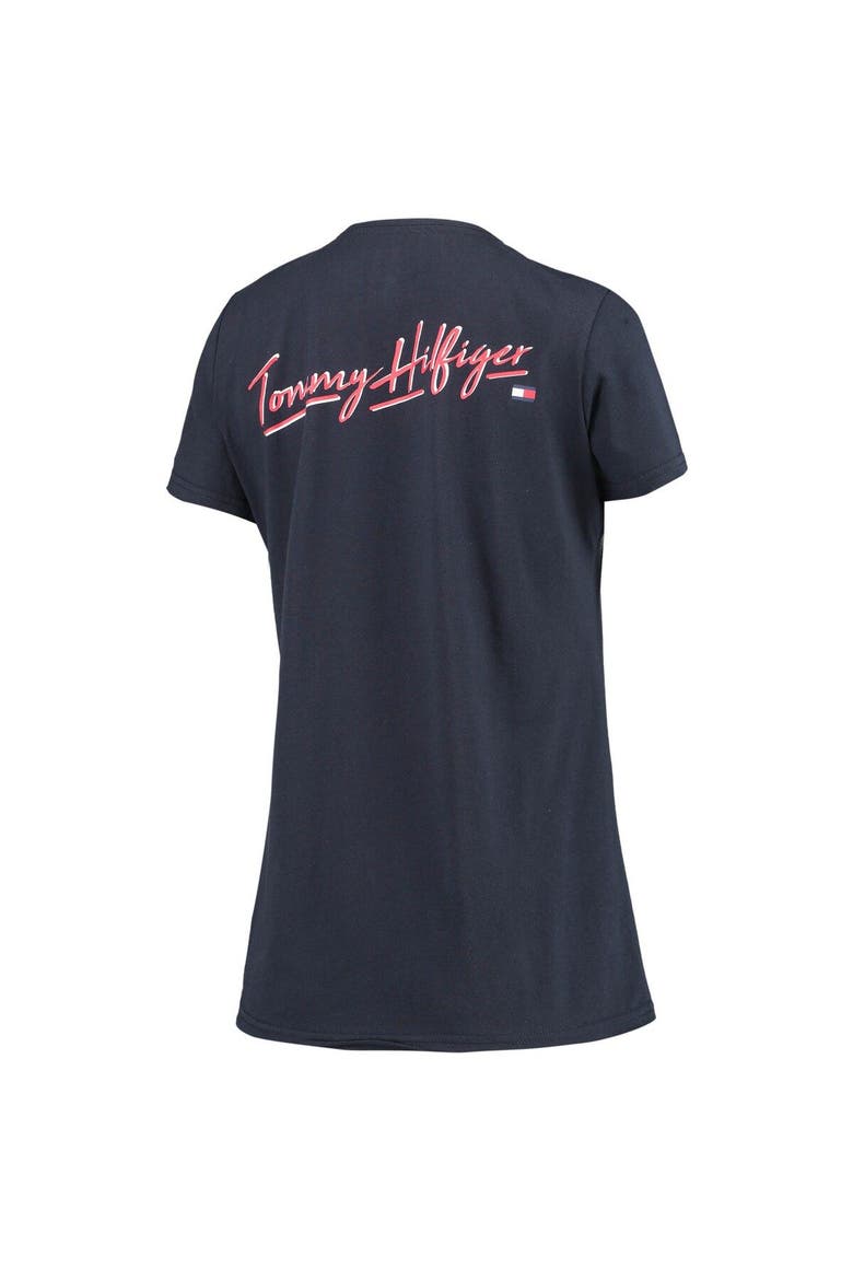 Women's Tommy Hilfiger Navy Chicago Bears Riley V-Neck T-Shirt, Alternate, color, Navy