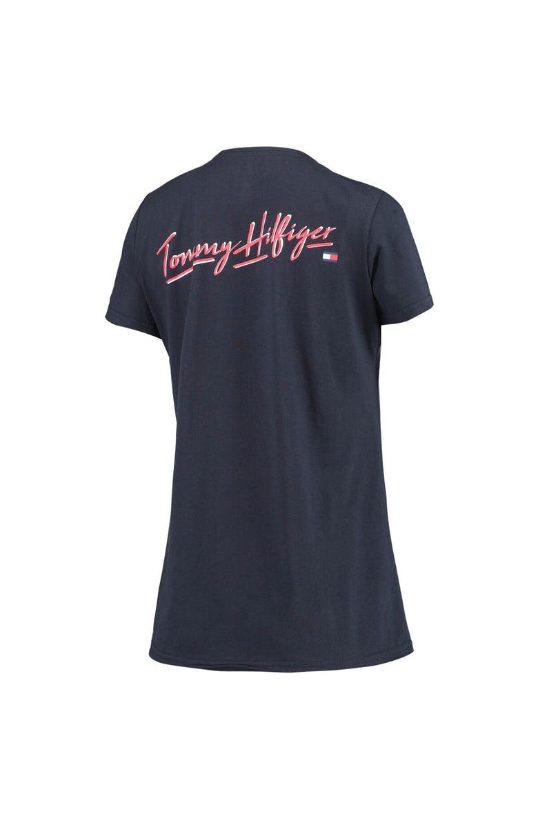 Tommy Hilfiger Women's Tommy Hilfiger Navy Chicago Bears Riley V-Neck T-Shirt, Alternate, color,