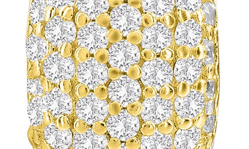 Simona Pavé Cubic Zirconia Huggie Hoop Earrings In Gold