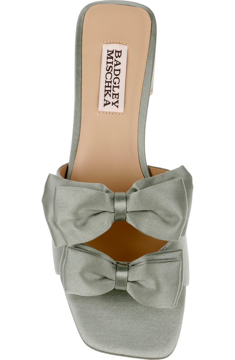 Badgley Mischka Collection Giorgia Slide Sandal, Alternate, color, Sage Satin