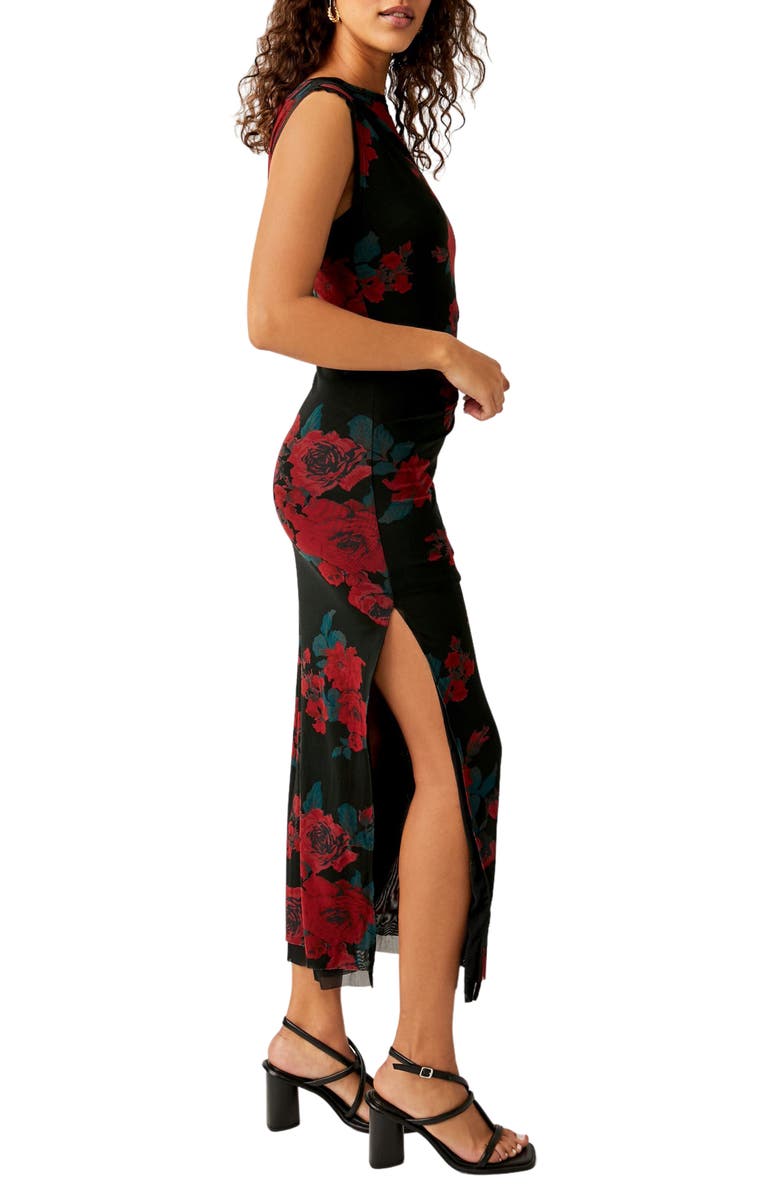 Free People Carmel Floral Mesh Dress, Alternate, color, 