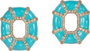 NeverNoT Grab 'n' Go Diamond Enamel Drop Earrings