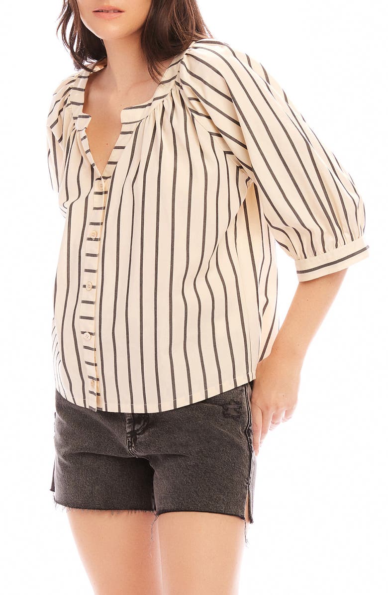 FIFTEEN TWENTY Rilyn Stripe Shirt, Alternate, color, Ivory Stripe