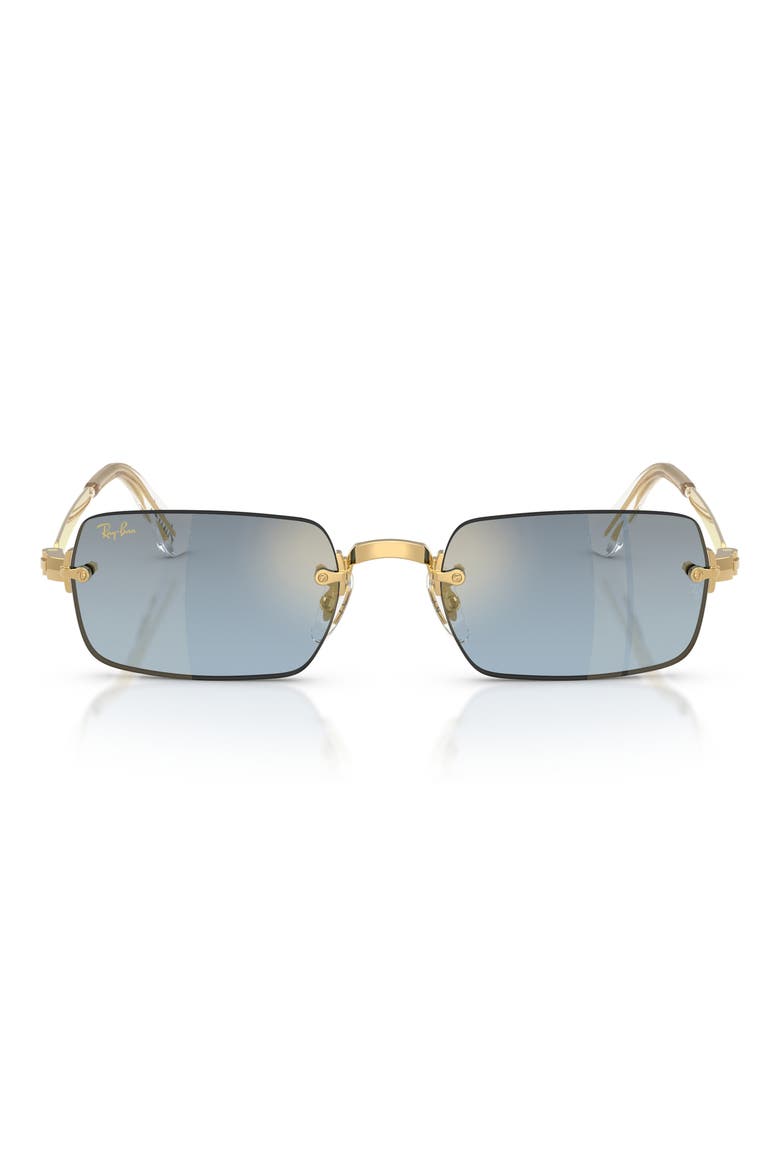 54mm x A$AP Rocky Gradient Rectangular Sunglasses, Main, color, ARISTA / BLUE DARK GREY