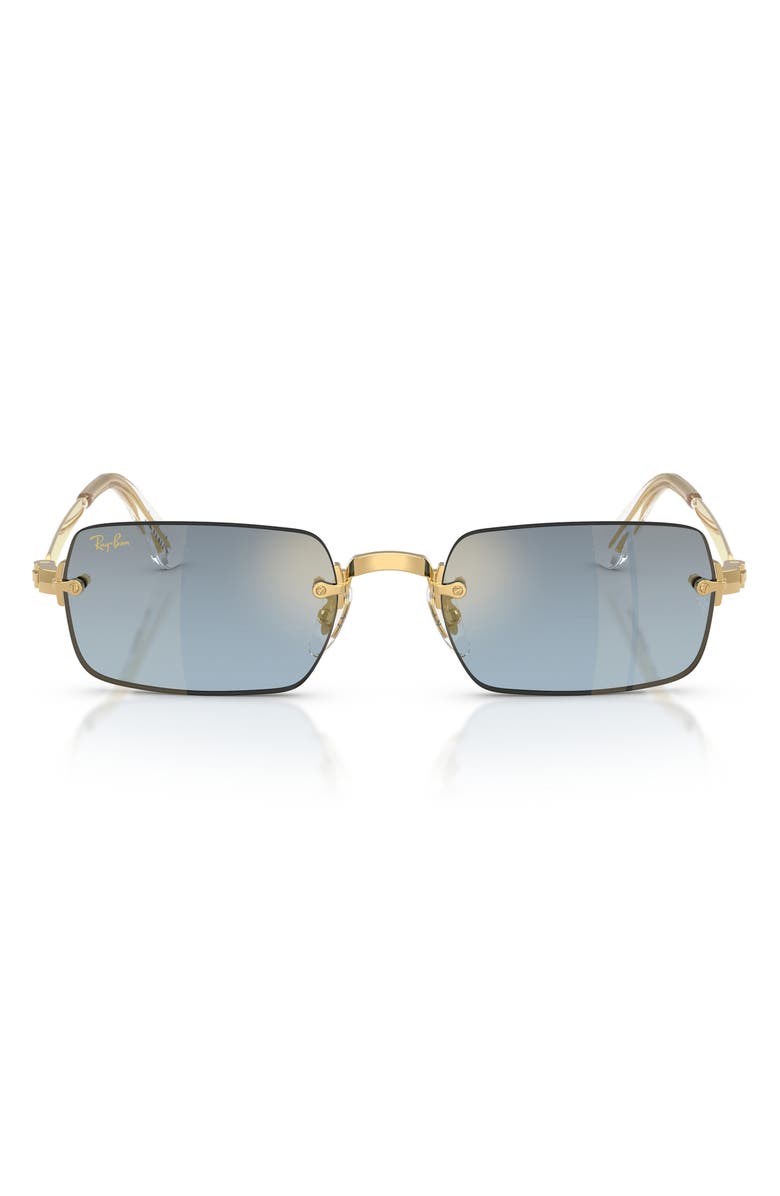 Ray-Ban 54mm x A$AP Rocky Gradient Rectangular Sunglasses, Main, color, Arista / Blue Dark Grey