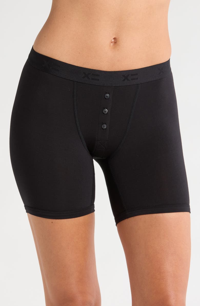 TomboyX 6-Inch Modal Boxer Briefs, Main, color, Black X